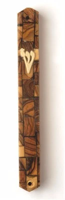 Mosaic olive wood
