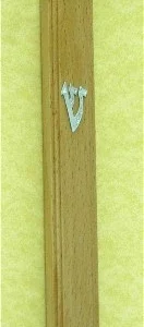 Square step-design stained wood