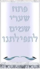 Ptach Sharei Shamayim Silver Torah Mantel