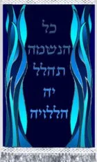 Flames Blue Torah Mantel
