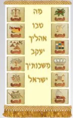 12 Tribes - 2 rows Torah Mantel