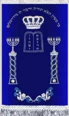 Round Menorahs Silver Torah Mantel