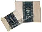 Talis and tefillin bags. Cotton/polyester fabric.